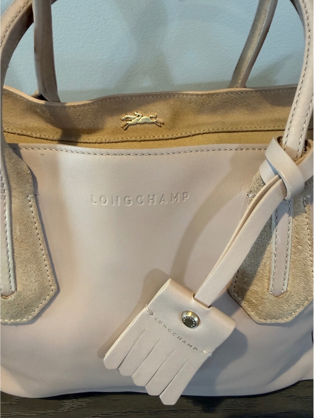 Longchamp Pink Leather Tote Bag - Picture 2 of 8